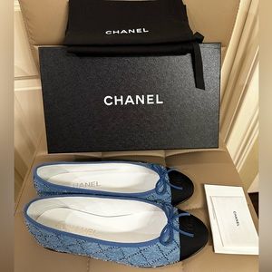 Brand new Chanel jeans ballet flats size 39 full set